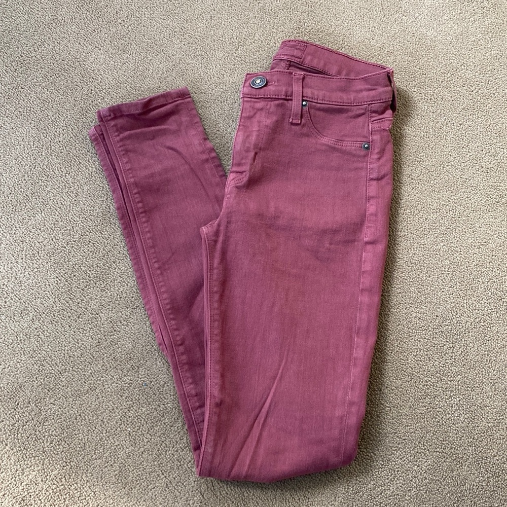 Maroon Hudson Skinny Jeans